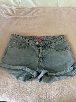 Women's Denim Jean Shorts Cuffed