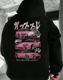 Black JDM Car Graphic Hoodie