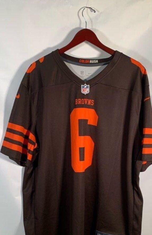 Nike Color Rush Browns #6 Mayfield 2XL Jersey 