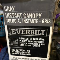 Gray Instant Canopy      NWT