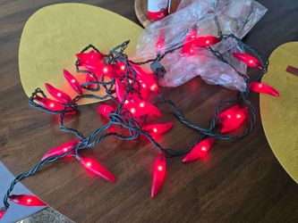 35 lights red chili pepper string