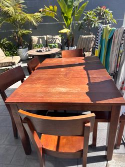 World Market Wood Table and Chairs