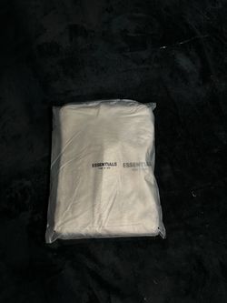 Essential fear of god light oatmeal hoodies sizes small and d medium.