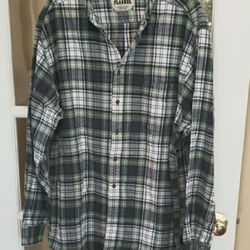 Vtg- American Eagle Outfitters Green and Blue Casual Flannel Button Down -XXL