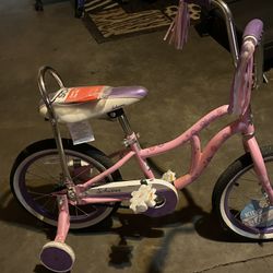 Schwinn Bloom 16-in. Kid's Bike with Training Wheels, Pink Child Bicycle