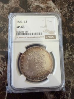 1883  O ms 63  silver morgan