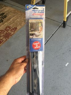 Vehicle adjustable window shades 2-pack