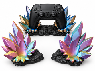 3D Printed Crystal Gaming Controller Holder