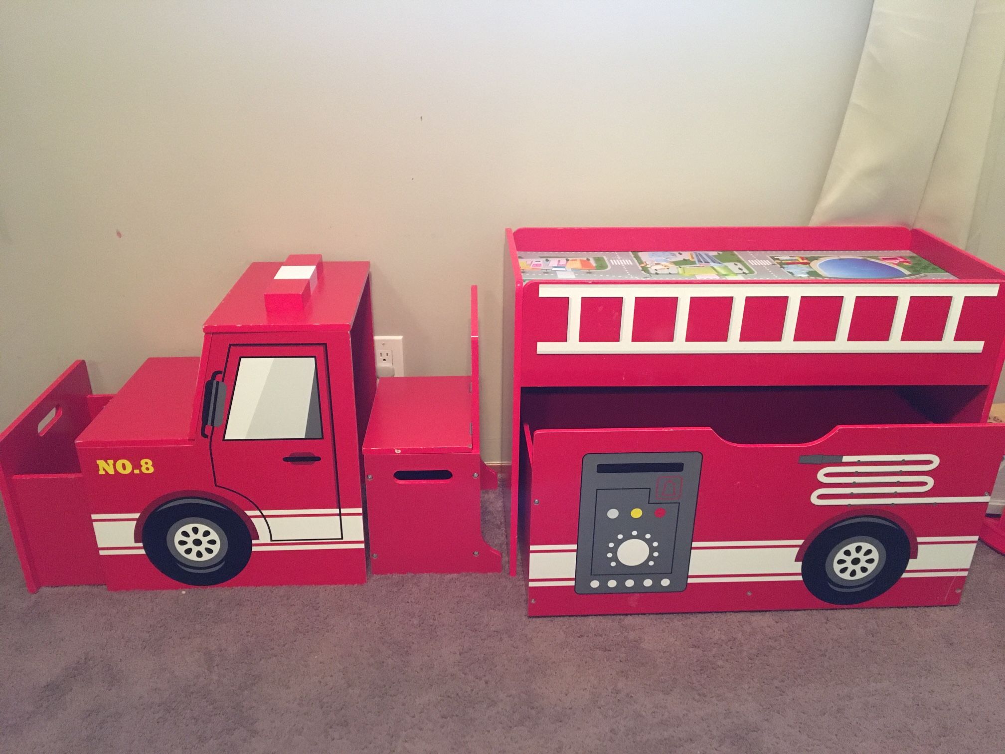 Fire truck toy box new arrivals