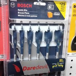 BOSCH SPADE BITS 6 PC.