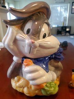 Bugs Bunny Ceramic Cookie Jar New In Box $20