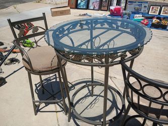 Bar table , two chairs