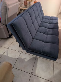 Blue futon
