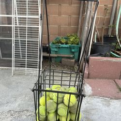 Tennis Ball Hopper Basket
