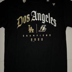 Dodgers Lakers World Series Finals Champions Shirt NEW