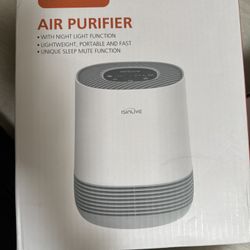 Isinlive Air Purifier With Light Night And Lightweight, Portable - New In Box