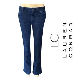 Vintage LC Lauren Conrad Women’s’ Dark Blue Denim Stretch Boot Cut Jeans - 12