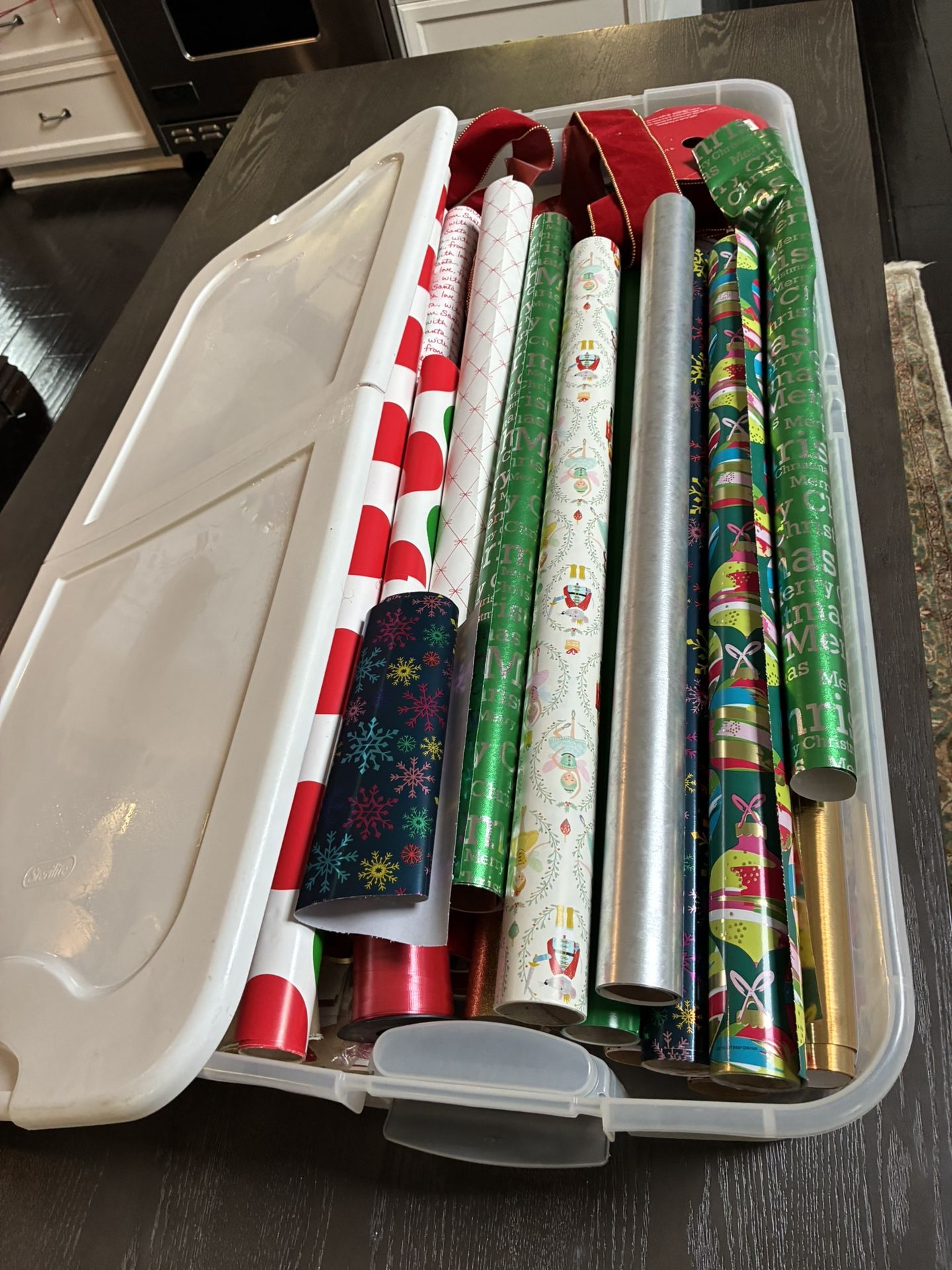 Christmas Paper And Plastic Tote