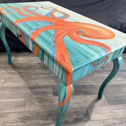 Hand Painted Octopus Computer Desk