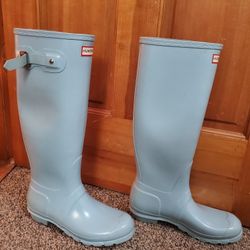 Hunter Baby Blue Rubber Boots