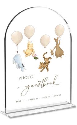 Winnie the Pooh photo guestbook sign