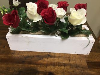 15 fake wood rose center pieces