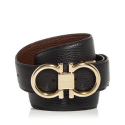 Ferragamo men’s double Gancini Reversible Leather Belt