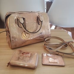 Michael Kors Purse With Strap, Wallet & ID Holder