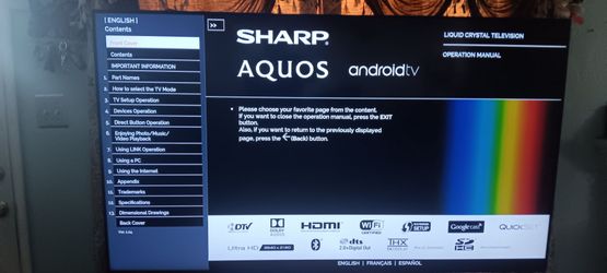 Sharp Aquos 3d tv 70"