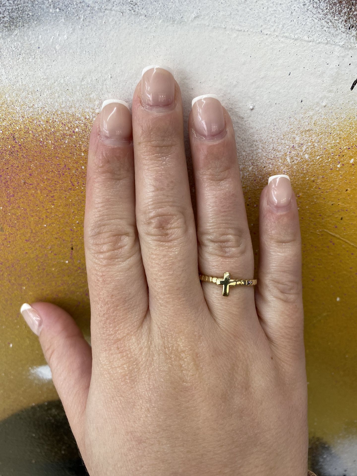 14k CROSS RING