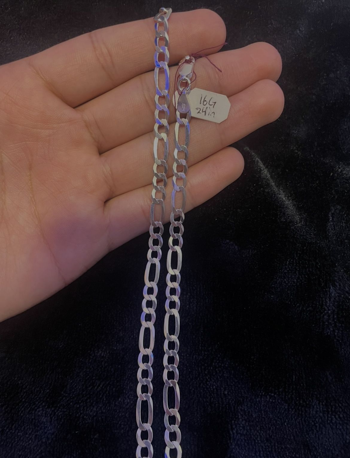 925 Silver Figaro Chain 24 Inches