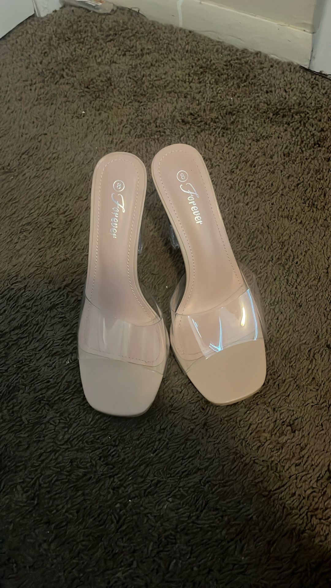 Clear Heels, Size 8