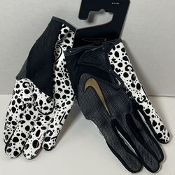 Nike Vapor Jet 7.0 Football Gloves Black White Cow Print Men’s Size Small New 