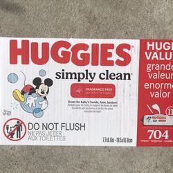 Huggies Simply Clean 704 Wipes 