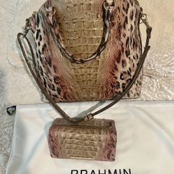 Brahmin Leather Purse & Wallet Large Duxbury Prowl Ombre with Brahmin wallet
