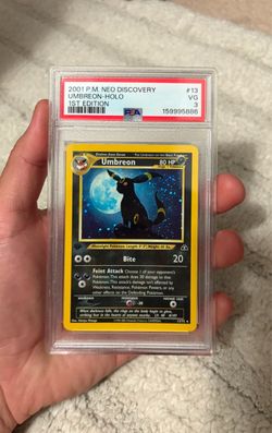 2001 Umbreon Neo Discovery 1sr Edition Holo #13 PSA 3 (NEW CERT)