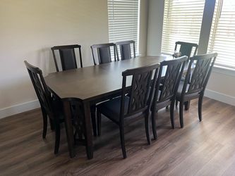 Furniture table with six chair
