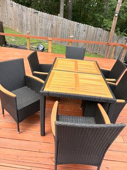 outdoor six year dining table