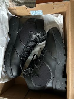Black Mid-Top Boots