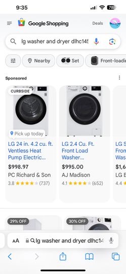 Brand New Lg Washer & Dryer