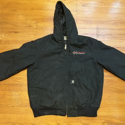 Carhartt Black Hooded Jacket Size Large 