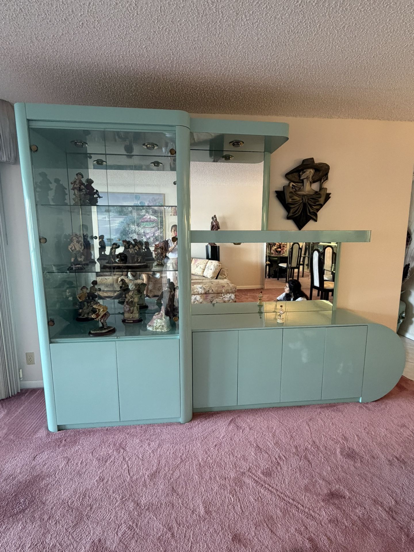 large vintage or mid-century modern display cabinet