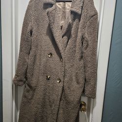 Ladies L HYFVE Brown Faux Shearling Coat