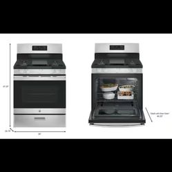 GE Gas Range With Griddle Top Stainless Steel 