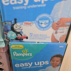 1 for $25 or 2 for $40 FIRM! Pampers Easy ups Training Underwear/Diapers, Size 2T-3T & 3T-4T in stock. Pick up in Garland 75042 by appointment.

