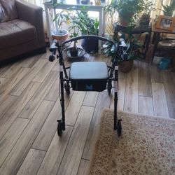 Walker With Seat And Brakes