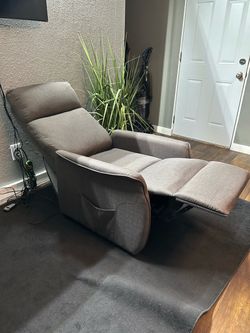 Gray Power Lift Recliner Chair