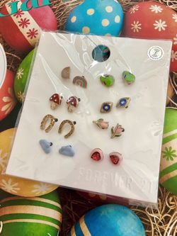 Pretty Jewelry Accessorize  with  Earrings  🌿🪁🌿🌷🌿🌸 Happy Spring / Set of 8 Cute Earrings New  🪁🌼🌿