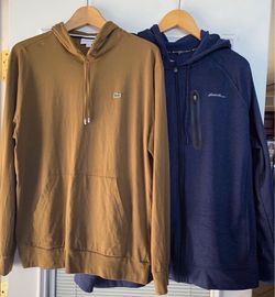 Bundle (2) Lacoste & Eddie Bauer Men’s XL Hoodie