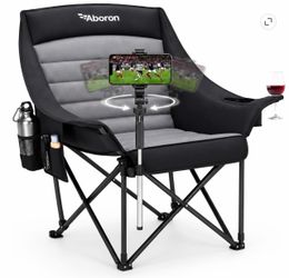 Aboron Folding Camp Chair with Phone Holder
